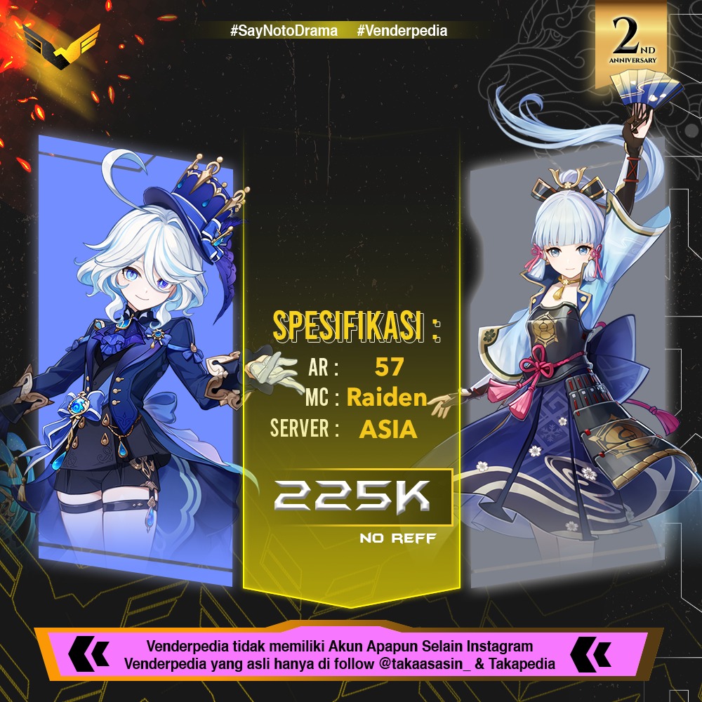 AR 57 · Raiden C1, Zhongli, Furina & Ayaka - gambar 1
